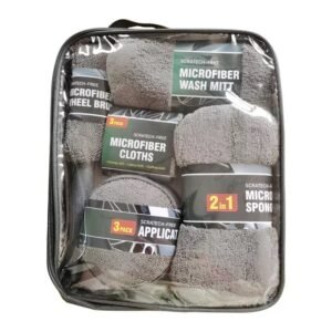 Microfibre Cleaning Set – 9-Piece Max (Canvas/PVA packaging)